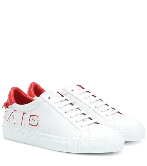 givenchy urban knots red|Givenchy leather sneakers.